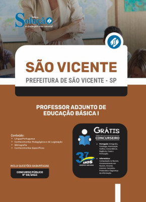 Apostila Prefeitura de São Vicente - SP - Professor Adjunto de Educação Básica I - Imagem 3