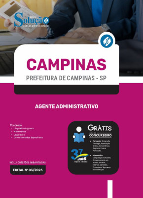 Apostila Prefeitura de Campinas - SP - Agente Administrativo - Imagem 3