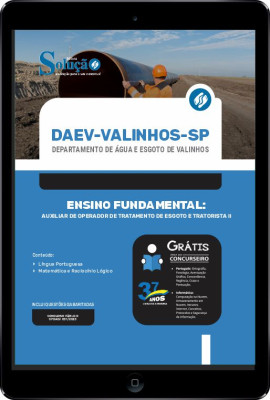 Apostila DAEV Valinhos - SP em PDF - Ensino Fundamental - Imagem 1