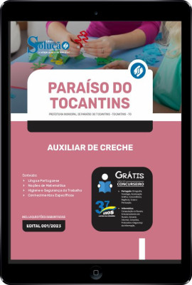 Apostila Prefeitura de Paraíso do Tocantins - TO em PDF - Auxiliar de Creche - Imagem 1