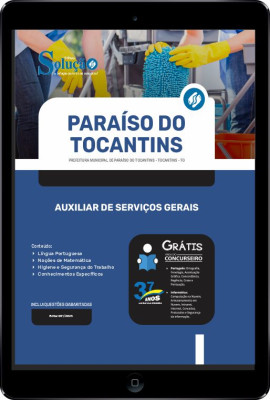 Apostila Prefeitura de Paraíso do Tocantins - TO em PDF - Auxiliar de Serviços Gerais - Imagem 1