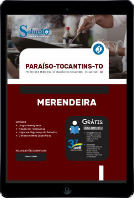 Apostila Prefeitura de Paraíso do Tocantins - TO em PDF - Merendeira - Imagem 1