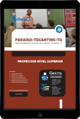 Apostila Prefeitura de Paraíso do Tocantins - TO em PDF - Professor Nível Superior - Imagem 1