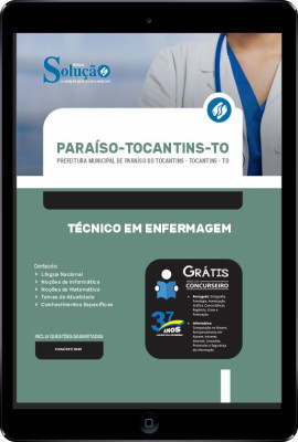 Apostila Prefeitura de Paraíso do Tocantins - TO em PDF - Técnico em Enfermagem - Imagem 1