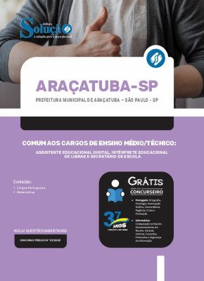 Apostila Prefeitura de Araçatuba - SP - Comum aos Cargos de Ensino Médio/Técnico - Imagem 3