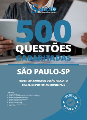 Caderno de Questões Prefeitura de São Paulo - SP - Fiscal de Posturas Municipais - 500 Questões Gabaritadas - Imagem 2