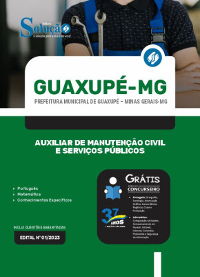 Apostila Prefeitura de Guaxupé - MG - Auxiliar de Manutenção Civil e Serviços Públicos - Imagem 3