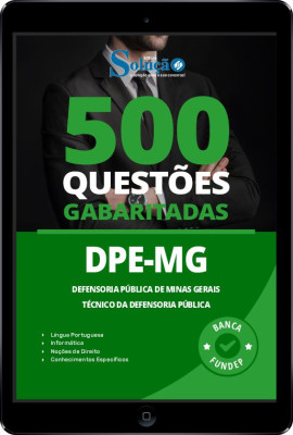 Caderno de Questões DPE-MG - Técnico da Defensoria Pública em PDF - 500 Questões Gabaritadas - Imagem 1