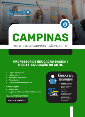 Apostila Prefeitura de Campinas - SP - Professor de Educação Básica I (PEB I ) - Educação Infantil - Imagem 3