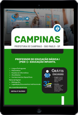 Apostila Prefeitura de Campinas - SP em PDF - Professor de Educação Básica I (PEB I ) - Educação Infantil - Imagem 1