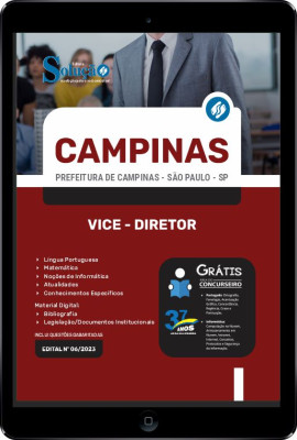 Apostila Prefeitura de Campinas - SP em PDF - Vice-Diretor - Imagem 1