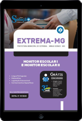 Apostila Prefeitura de Extrema - MG em PDF - Monitor Escolar I e Monitor Escolar II - Imagem 1