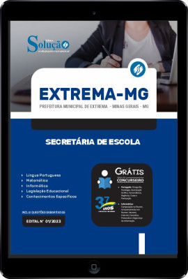 Apostila Prefeitura de Extrema - MG em PDF - Secretária de Escola - Imagem 1