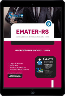 Apostila EMATER-RS em PDF - Assistente Técnico Administrativo I - Pessoal - Imagem 1