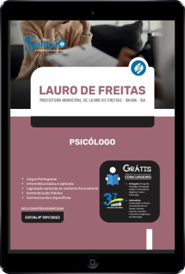 Apostila Prefeitura de Lauro de Freitas - BA em PDF - Psicólogo - Imagem 1