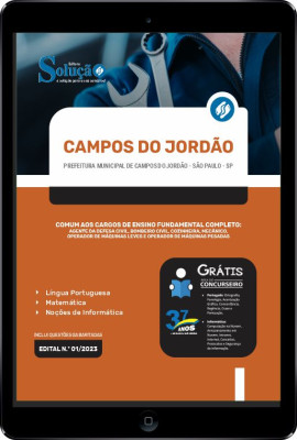 Apostila Prefeitura de Campos do Jordão - SP em PDF - Comum aos Cargos de Ensino Fundamental Completo - Imagem 1