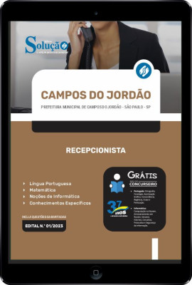 Apostila Prefeitura de Campos do Jordão - SP em PDF - Recepcionista - Imagem 1