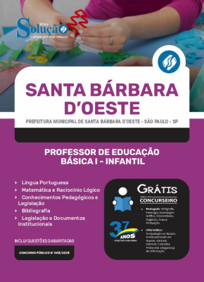 Apostila Prefeitura de Santa Bárbara D Oeste - SP - Professor de Educação Básica l - Infantil - Imagem 3