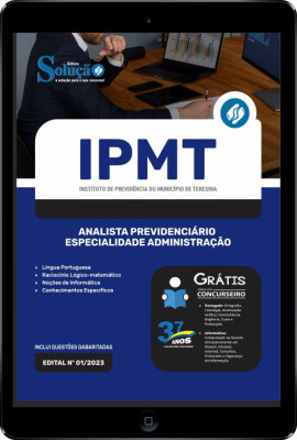 Apostila IPMT em PDF - Analista Previdenciário - Especialidade Administração - Imagem 1