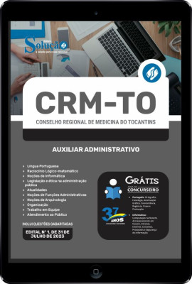 Apostila CRM-TO em PDF - Auxiliar Administrativo - Imagem 1