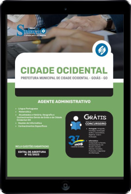 Apostila Prefeitura de Cidade Ocidental - GO em PDF - Agente Administrativo - Imagem 1