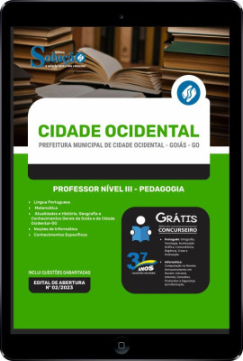 Apostila Prefeitura de Cidade Ocidental - GO em PDF - Professor Nível III - Pedagogia - Imagem 1