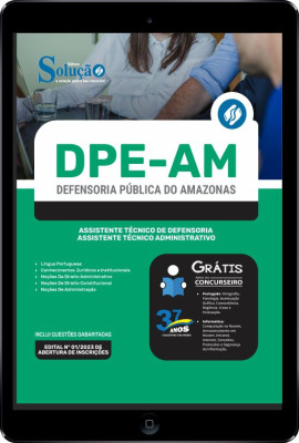 Apostila DPE-AM em PDF - Assistente Técnico de Defensoria - Assistente Técnico Administrativo - Imagem 1