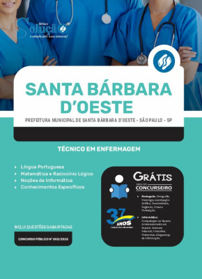 Apostila Prefeitura de Santa Bárbara D Oeste - SP - Técnico em Enfermagem - Imagem 3