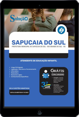 Apostila Prefeitura de Sapucaia do Sul - RS em PDF - Atendente de Educação Infantil - Imagem 1