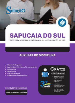 Apostila Prefeitura de Sapucaia do Sul - RS - Auxiliar de Disciplina - Imagem 3