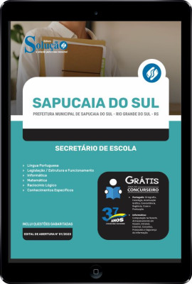 Apostila Prefeitura de Sapucaia do Sul - RS em PDF - Secretário de Escola - Imagem 1