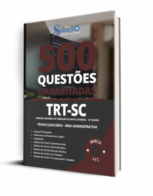 Caderno de Questões TRT-SC - Técnico Judiciário - Área Administrativa - 500 Questões Gabaritadas - Imagem 1