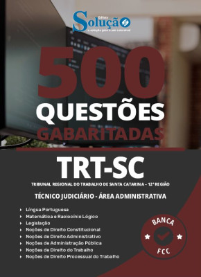 Caderno de Questões TRT-SC - Técnico Judiciário - Área Administrativa - 500 Questões Gabaritadas - Imagem 2