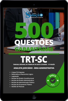 Caderno de Questões TRT-SC - Analista Judiciário - Área Administrativa em PDF - 500 Questões Gabaritadas - Imagem 1