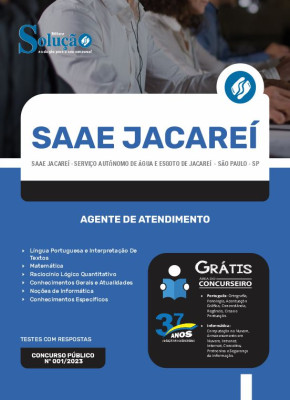 Apostila SAAE Jacareí - SP - Agente de Atendimento - Imagem 3