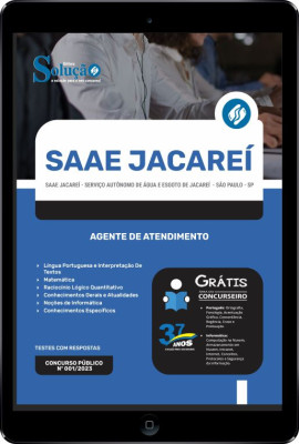 Apostila SAAE Jacareí - SP em PDF - Agente de Atendimento - Imagem 1