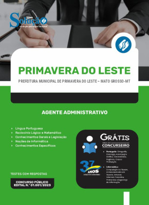 Apostila Prefeitura de Primavera do Leste - MT - Agente Administrativo - Imagem 3