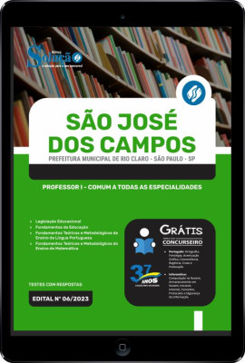 Apostila Prefeitura de São José dos Campos - SP em PDF - Professor I - Comum a Todas as Especialidades - Imagem 1