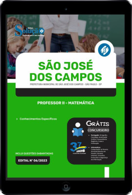 Apostila Prefeitura de São José dos Campos - SP em PDF - Professor II - Matemática - Imagem 1