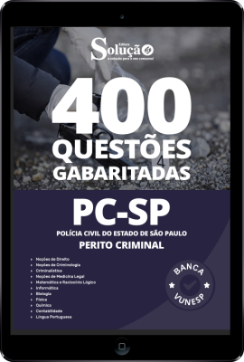 Caderno de Questões PC-SP - Perito Criminal em PDF - 400 Questões Gabaritadas - Imagem 1