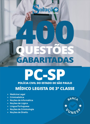 Caderno de Questões PC-SP - Médico Legista de 3ª Classe - 400 Questões Gabaritadas - Imagem 2