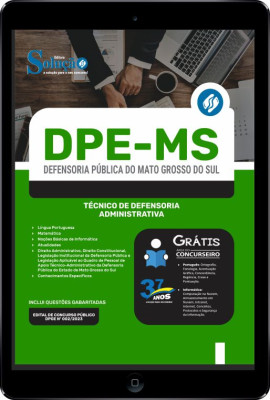 Apostila DPE-MS em PDF - Técnico de Defensoria - Administrativa - Imagem 1