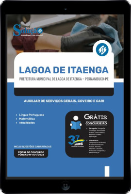 Apostila Prefeitura de Lagoa de Itaenga - PE em PDF - Auxiliar de Serviços Gerais, Coveiro e Gari - Imagem 1