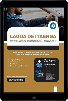 Apostila Prefeitura de Lagoa de Itaenga - PE em PDF - Motorista e Operador(a) de Máquinas - Imagem 1