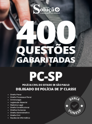 Caderno de Questões PC-SP - Delegado de Polícia de 3ª Classe - 400 Questões Gabaritadas - Imagem 2