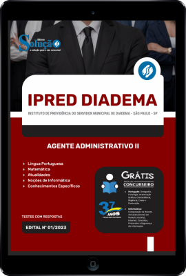 Apostila IPRED Diadema - SP em PDF - Agente Administrativo II - Imagem 1