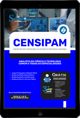 Apostila CENSIPAM em PDF - Analista em Ciência e Tecnologia - Comum a Todas as Especialidades - Imagem 1