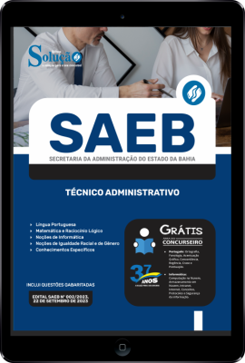 Apostila SAEB-BA em PDF - Técnico Administrativo - Administrativo - Imagem 1