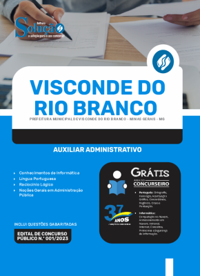 Apostila Prefeitura de Visconde do Rio Branco - MG - Auxiliar Administrativo - Imagem 3