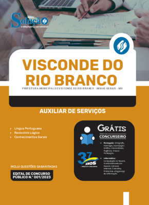 Apostila Prefeitura de Visconde do Rio Branco - MG - Auxiliar de Serviços - Imagem 3